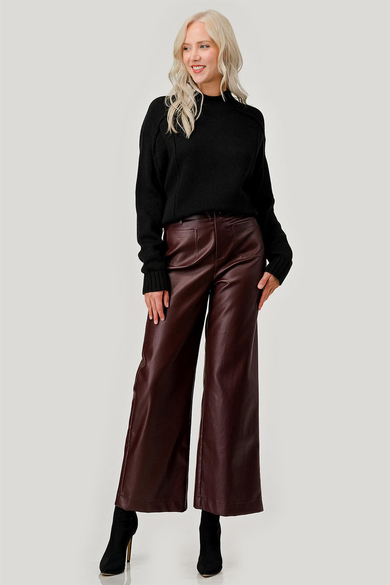 Pleather Pocket Fall Pant