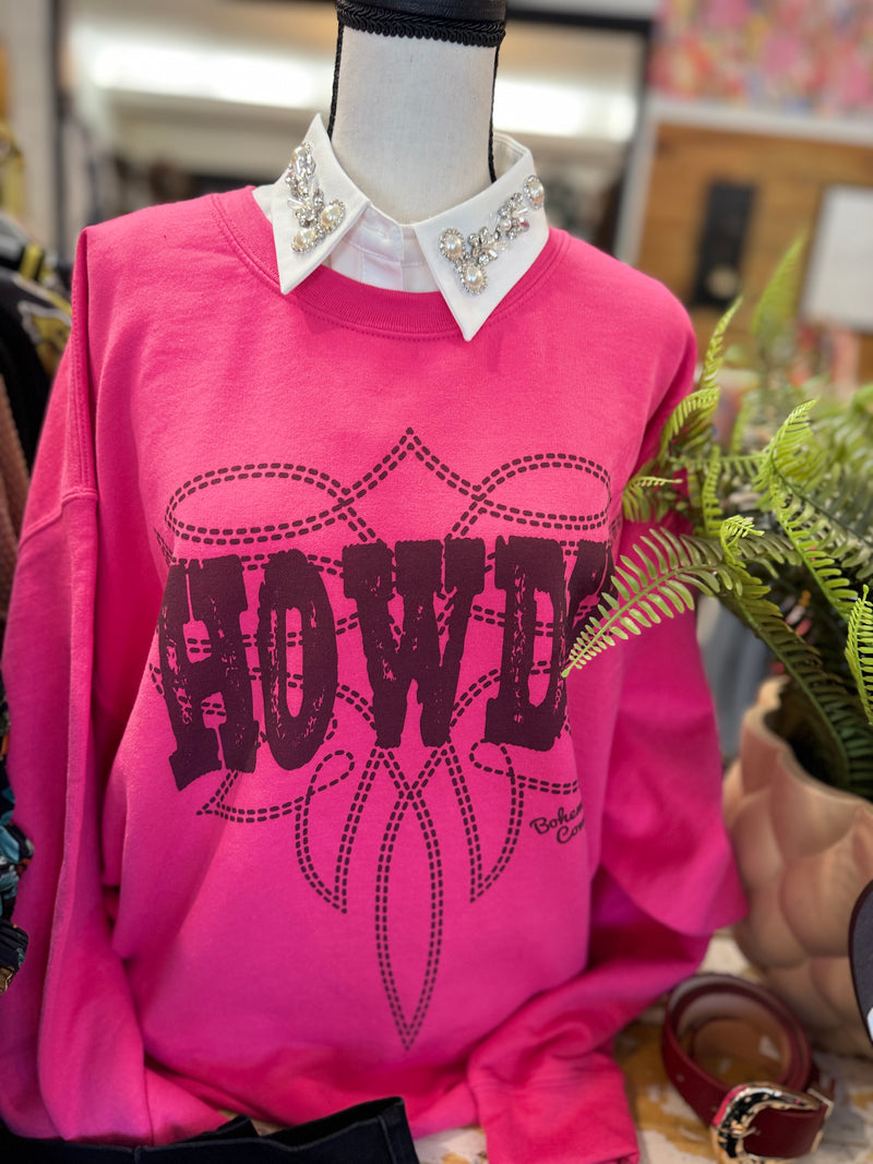 Fuchsia Howdy Sweatshirt