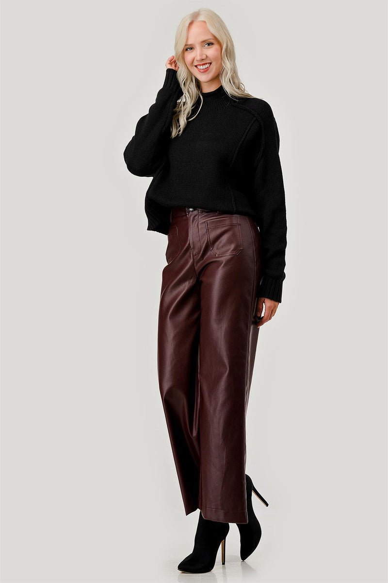 Pleather Pocket Fall Pant