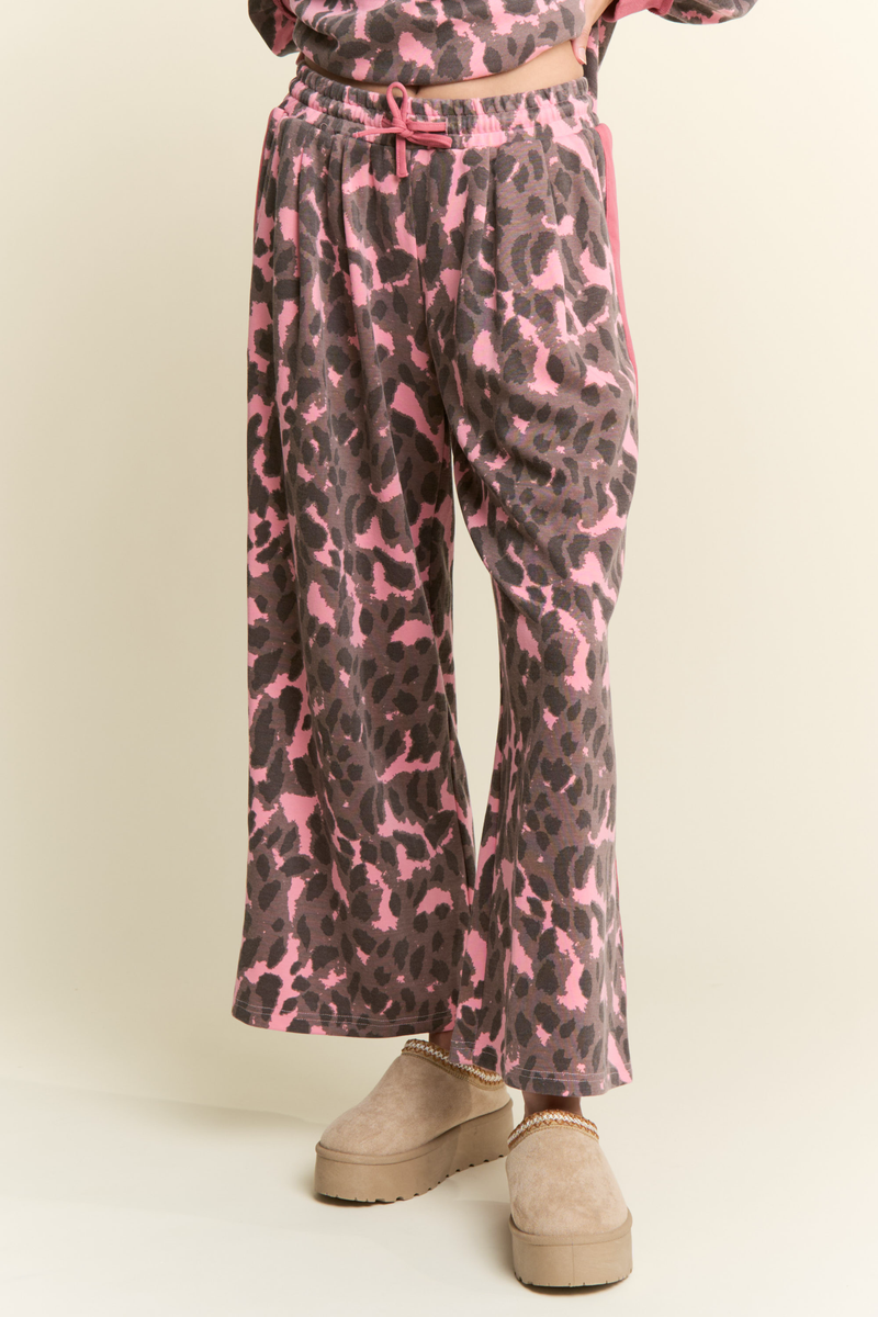 Pink Leopard Lounge Set